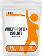 BulkSupplements Whey Protein Isolate bottle for post-workout fueling.