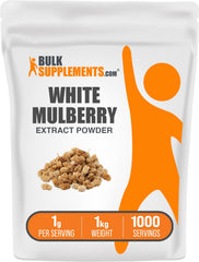 BulkSupplements White Mulberry Leaf Extract Powder bottle for daily wellness support