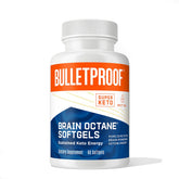 Bulletproof Brain Octane Softgels bottle with capsules for on-the-go energy