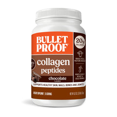 Bulletproof Chocolate Collagen Powder jar front highlights value-size packaging for daily use.