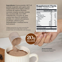 Bulletproof Chocolate Collagen Powder spoon and scoop show convenient daily serving.