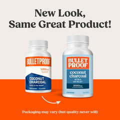 Bulletproof coconut charcoal capsules close-up highlighting convenient daily dosing