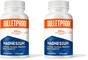 Bulletproof Magnesium Capsules front bottle showing daily supplement for nerve and muscle support