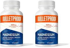 Bulletproof Magnesium Capsules front bottle showing daily supplement for nerve and muscle support