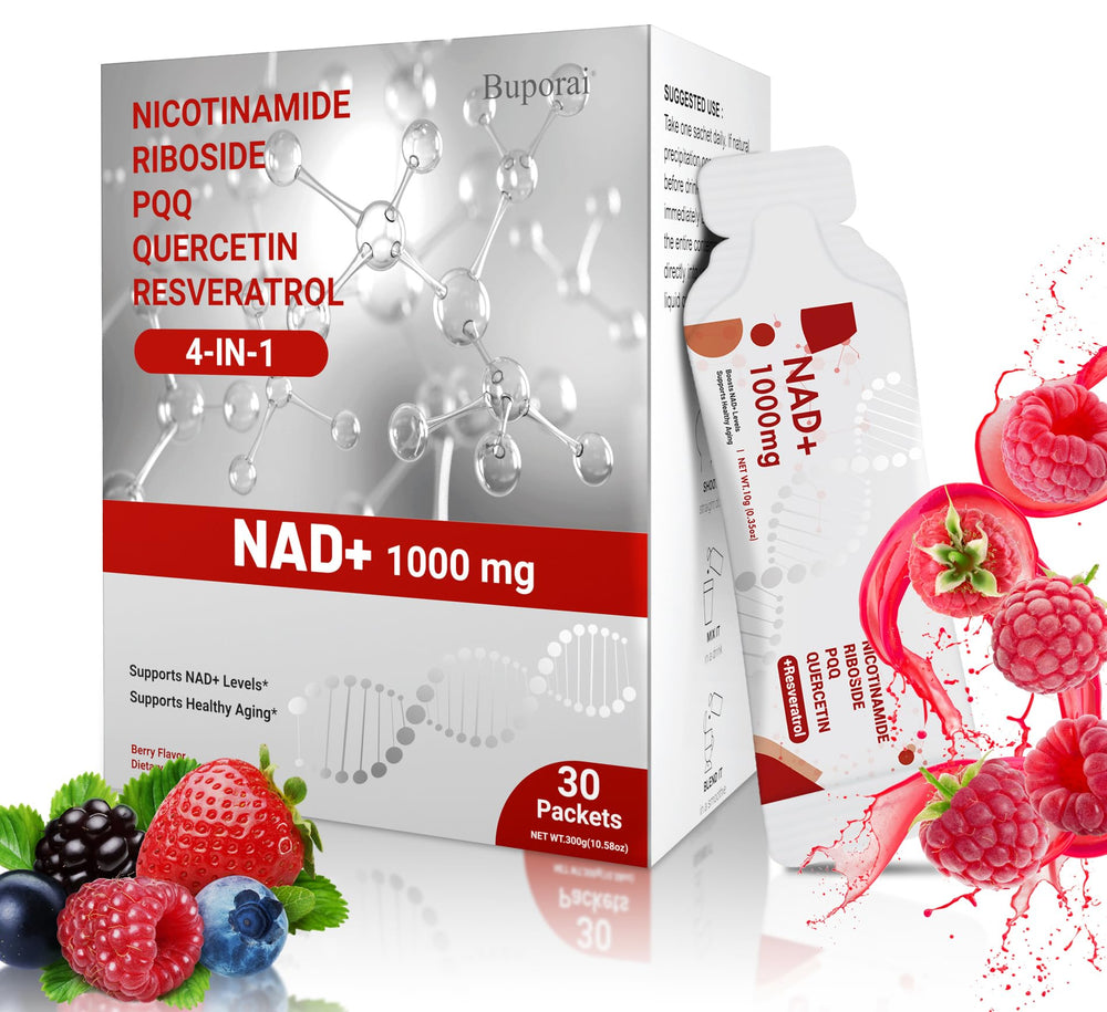 Buporai NAD liquid-stick packaging for easy on-the-go use.