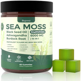 Buporai Sea Moss Gummies bottle front: convenient daily wellness in a tasty form.