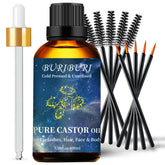 BURIBURI Castor Oil 100ml bottle showing pure oil for conditioning use