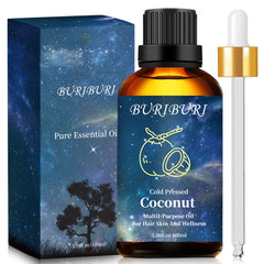 BURIBURI Coconut Essential Oil 100ml bottle front view for premium aroma