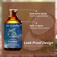 BURIBURI Coconut Essential Oil blends with lavender and vanilla for layered fragrances