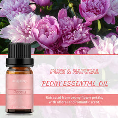 BURIBURI Peony essential oil ready for diffuser to fill a room with floral notes.