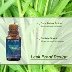 BURIBURI Vetiver oil added to a candle for natural scent.