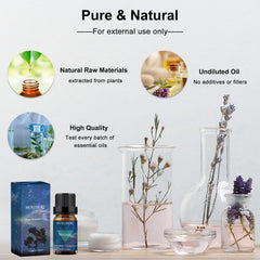 BURIBURI Vetiver oil sample beside soap and candles for craft fragrance.