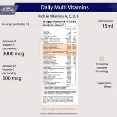 Buried Treasure Daily Nutrition pour shot illustrating quick absorption in the morning routine