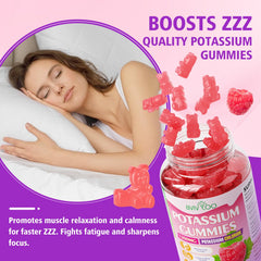 BVIVLOO potassium gummies dispensed-dosing demonstrates easy daily dosing.