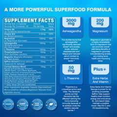 Bvlaue cortisol reducer label detail revealing key ingredients and directions