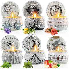 BXGRH Mystical candle set in large celestial jars for premium home fragrance