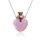 Bysxny pink heart vial pendant showcasing portable memories.