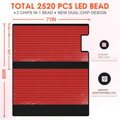 cabpay red light therapy pad detachable mats enable versatile care for back, joints, and legs.