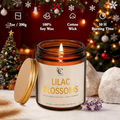 CACALOM amber glass jar candle adds warm glow to your living room.