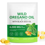 Cacukn oregano oil bottle on wood surface for immune support.