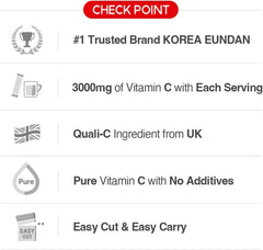Caincosmetic Megadose Vitamin C sachet pack for convenient on-the-go use.