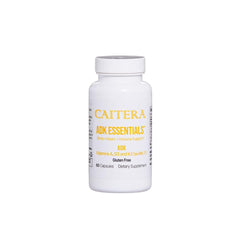 Caitera ADK Essentials bottle with capsules supporting bone health and calcium utilization.