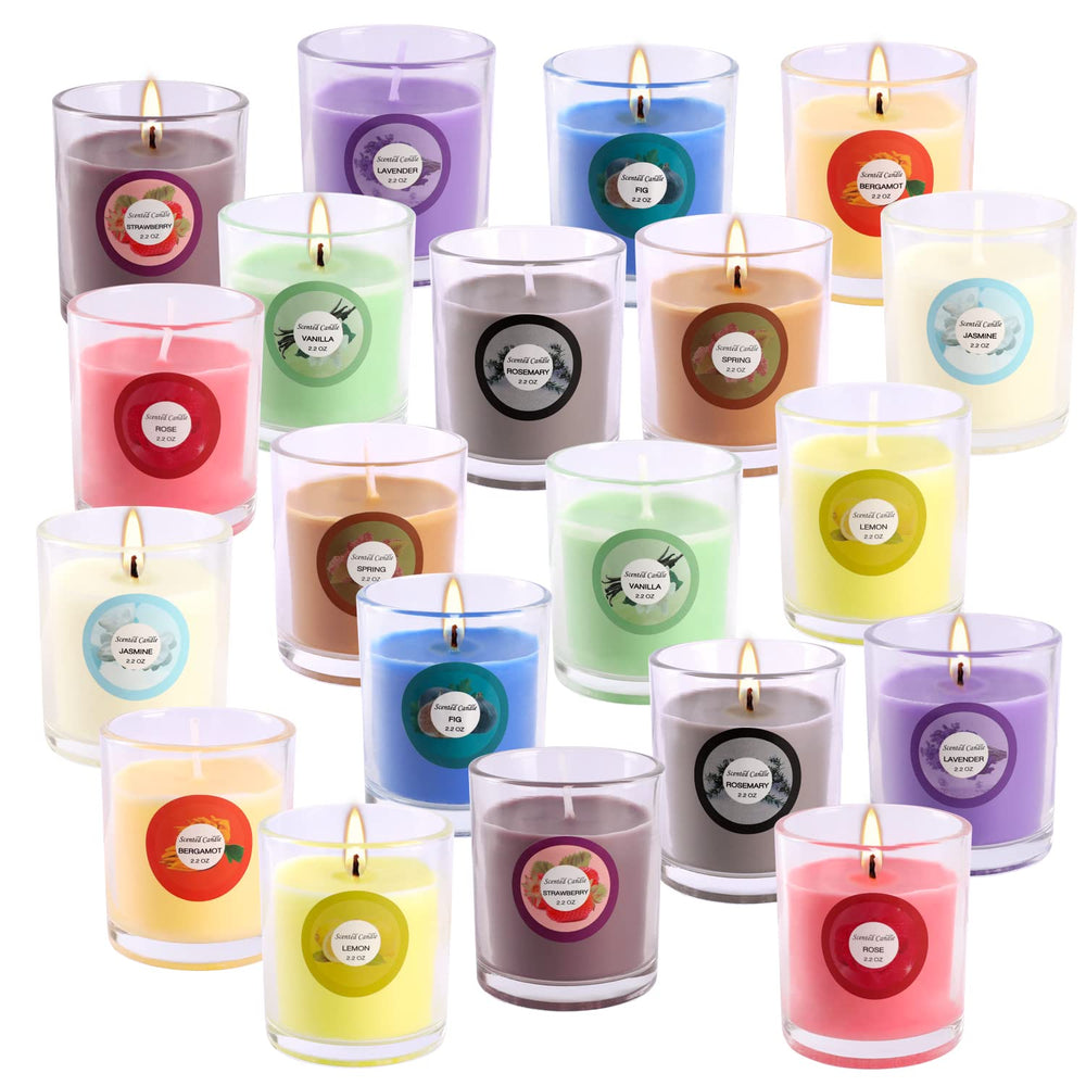 CAKETYCG rose candle, 20-pack, for a cozy, lasting fragrance in living spaces.