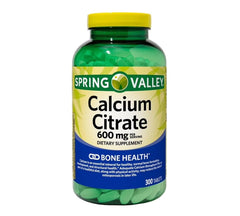 Gluten-free Calcium Citrate Supplement bottle highlights lactose-free formula.