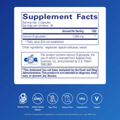 Calcium-D-Glucarate capsules close-up from Pure Encapsulations, showcasing premium purity.