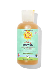 California Baby Calming Lavender Massage Oil bottle for soothing baby bedtime massage