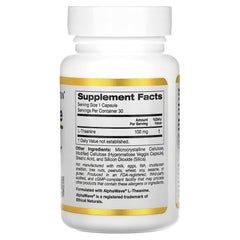 California Gold Nutrition L-Theanine AlphaWave bottle label highlights 100 mg per serving.