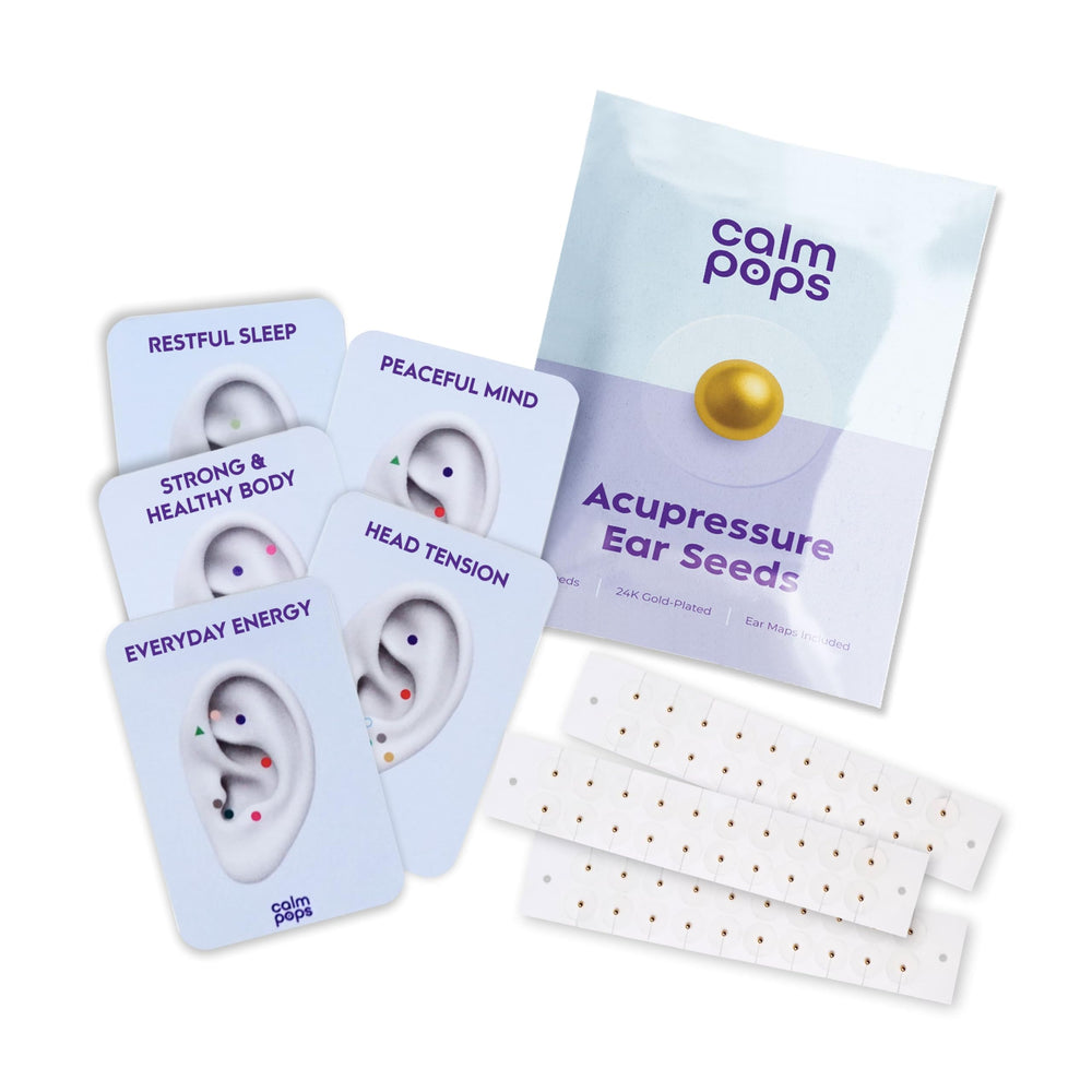 CalmPops ear seeds kit with 60 units for simple at-home relaxation and focus