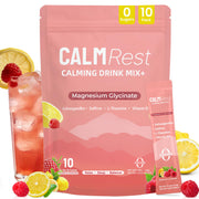 CalmRest magnesium powder raspberry sachet for easy, sugar-free calm and better sleep.