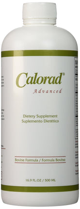 Calorad Advanced bottle front showcases collagen protein for lean muscle support.