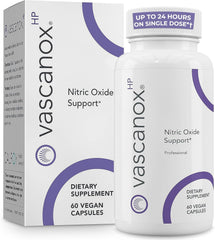 Calroy Vascanox HP bottle pour shows convenient daily dosing for on-the-go use