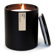 Calyan Wax Co. Aspen & Fog black tumbler jar candle adds sophisticated ambiance.