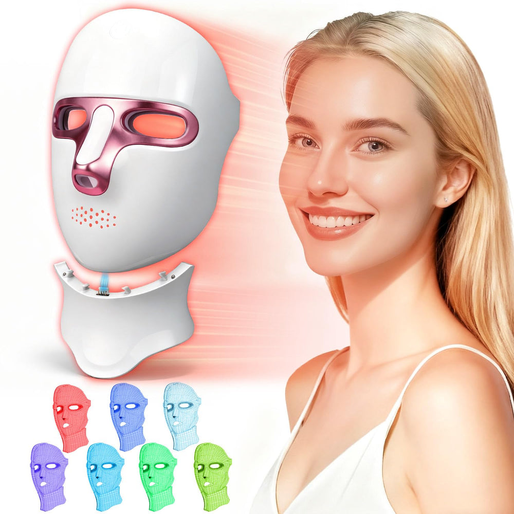CAMLKE red light therapy mask for face and neck promotes rejuvenation and skin firmness