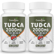Canarata TUDCA tablets bottle closeup showing easy-to-swallow daily liver support.