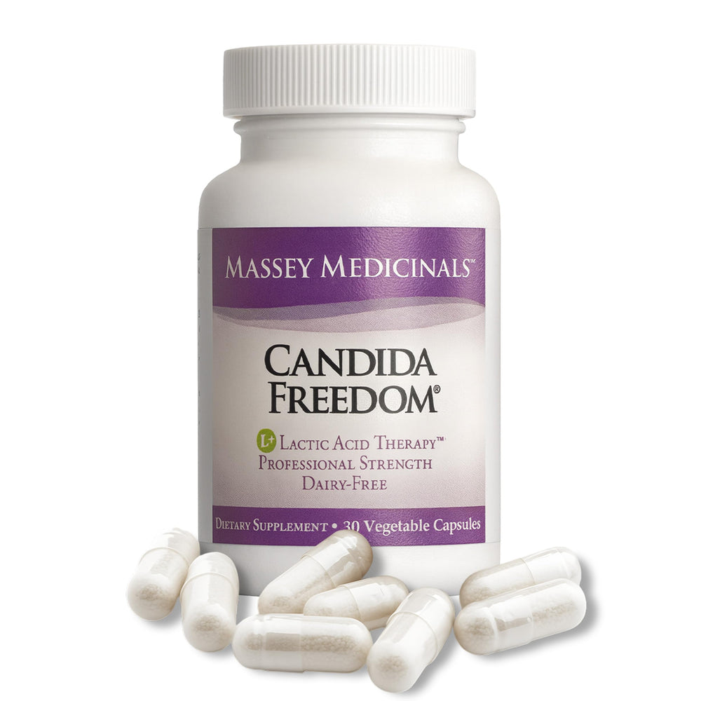 Candida Freedom Colon Cleanse bottle on a clean counter supporting gentle digestion