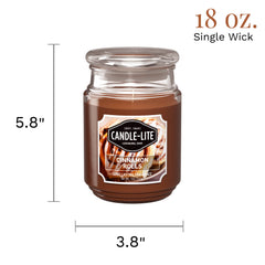 Candle-lite Cinnamon Rolls candle glowing to create a cozy mood