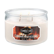 Candle-Lite Evening Fireside Glow jar with label visible for fragrance preview