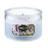 CANDLE-LITE Fresh Lavender Breeze jar releasing calming aroma in any room.