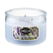 CANDLE-LITE Fresh Lavender Breeze jar releasing calming aroma in any room.