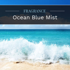 Candle-Lite Ocean Blue Mist wax color emphasizes a refreshing home accent.