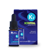 CanPrev K2 Drops bottle with dropper for daily calcium support.