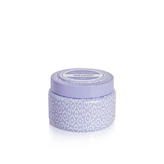 Capri Blue Volcano Lavender travel tin candle jar 8.5 oz ready for travel.