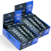 Carbs Fuel caffeinated energy gel pack closeup for fast mid-run fueling