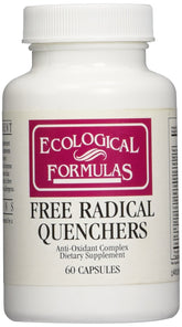 Cardiovascular Research Free Radical Quenchers bottle with capsules for daily antioxidant support