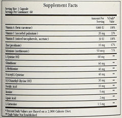 Dosing schedule for Cardiovascular Research Free Radical Quenchers capsules