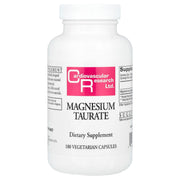 Cardiovascular Research Magnesium Taurate 125 mg bottle close-up for daily supplement use.